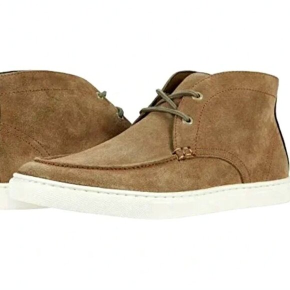 New STEVE MADDEN Fultown Sneaker Chukka Boots Tan Suede Lace-up 11